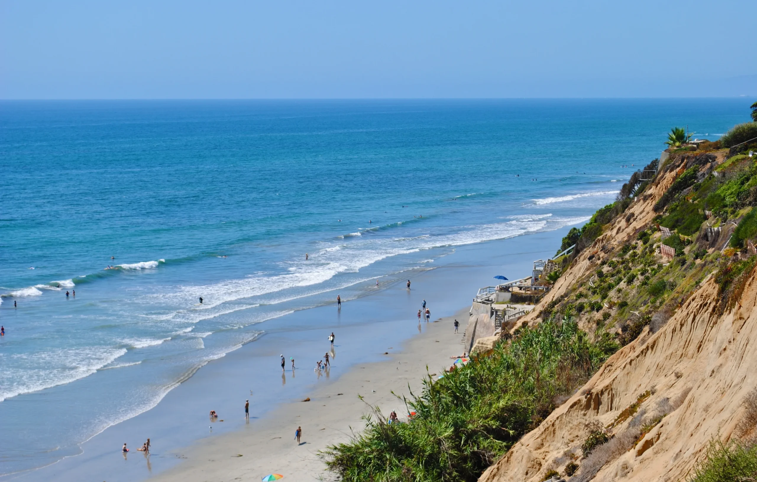Beautiful Kerala beach coastline with blue sea view for budget Kerala travel guide