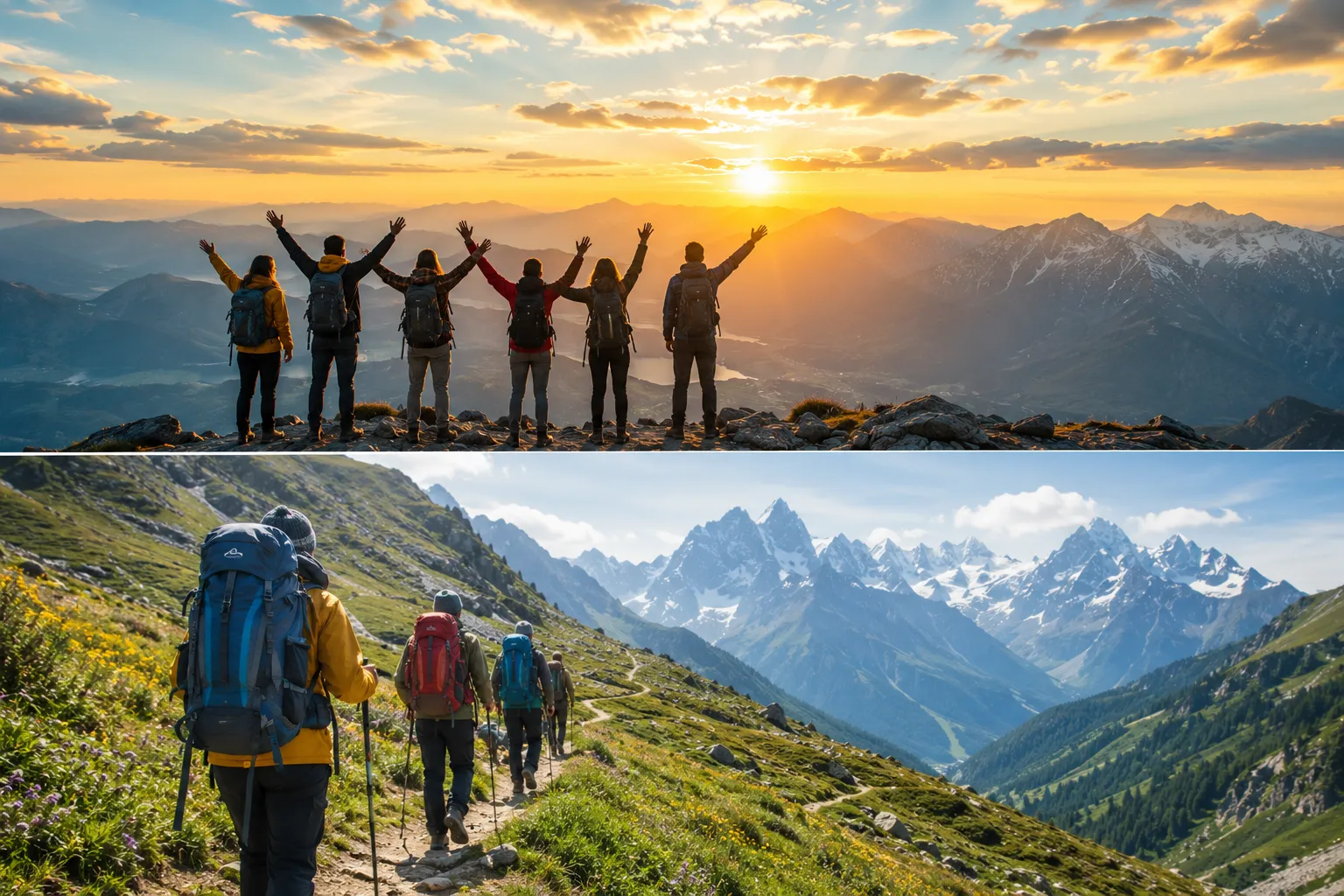 travel team planning exciting adventure tours and memorable travel experiences. Adventure travelers exploring mountain landscapes and inspiring future journeys with Trip Trekker